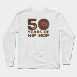 50 Years Of Hip Hop - music lovers vintage Long Sleeve T-Shirt